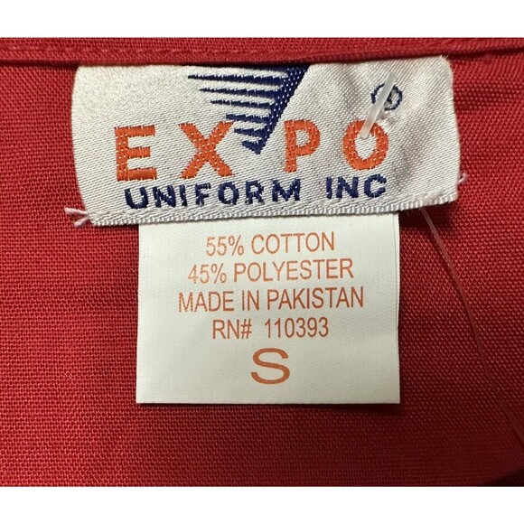 Expo V Neck women size small nurse medical uniform pants and top red - Picture 11 of 11